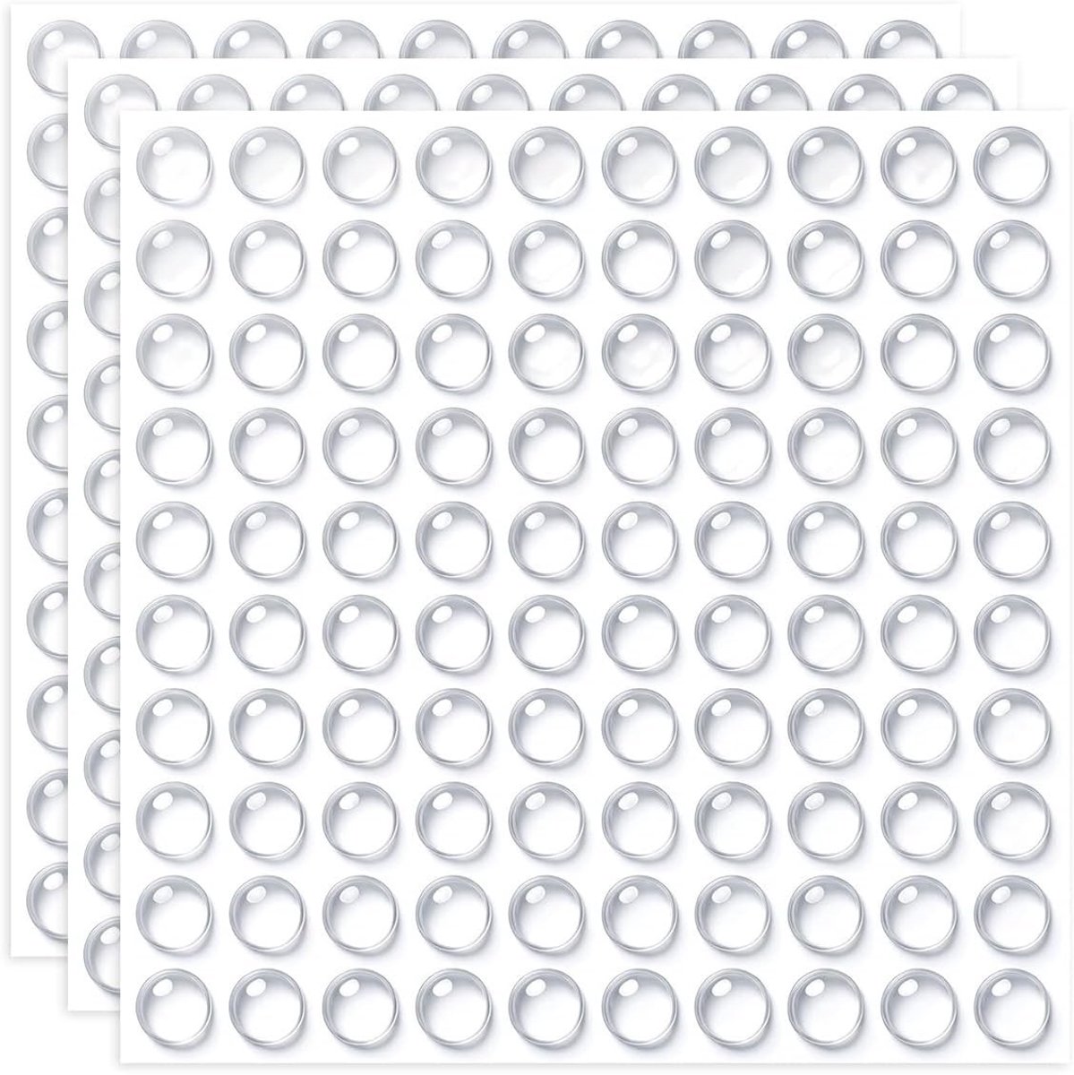 300 Stuks Elastische Rubber Buffers, 8 x 2mm Geluidsdempers voor Meubels en Vloerbescherming