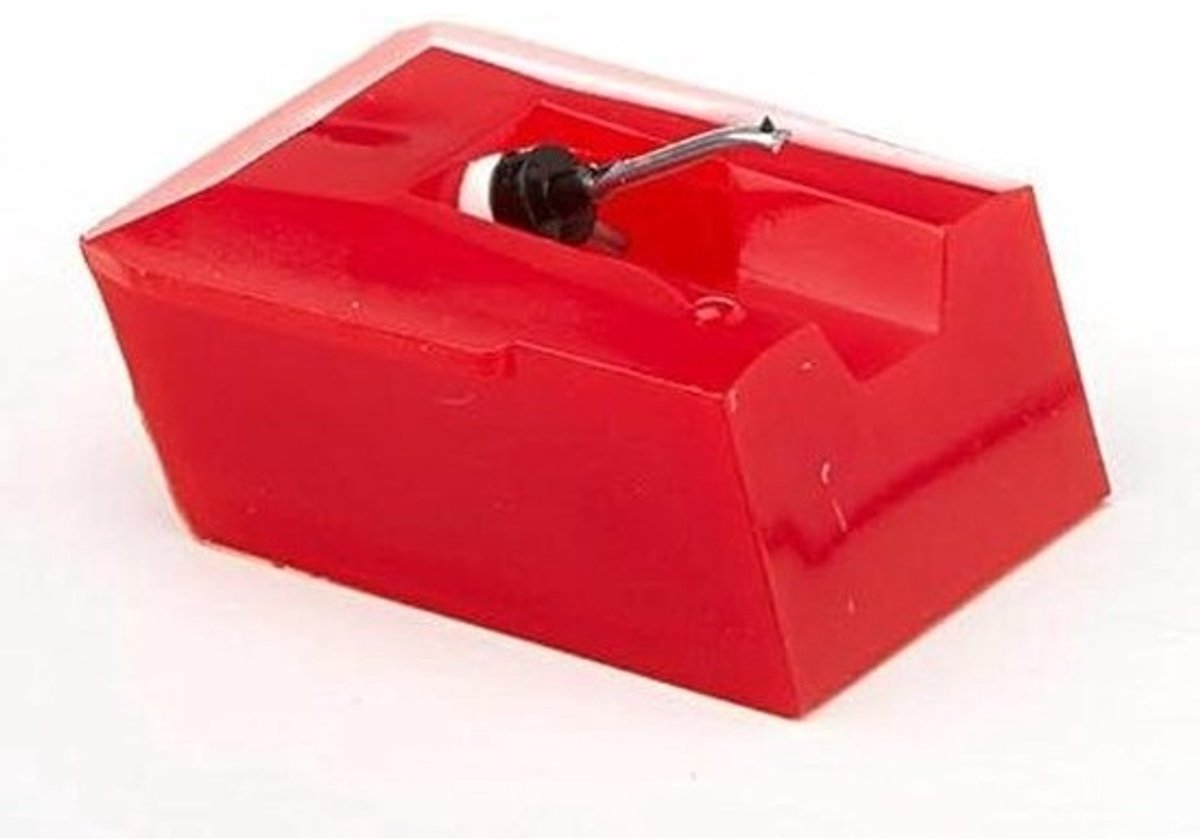 Platenspelernaald - Vervangende naald - Voor muziek afspelen - Diamanten punt - 1.75 gram - Rood of wit