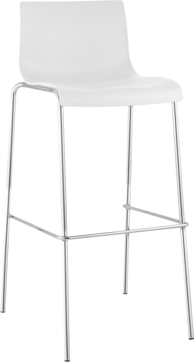 Luxe Comfort Torino 0089 barkruk - wit chroom/wit