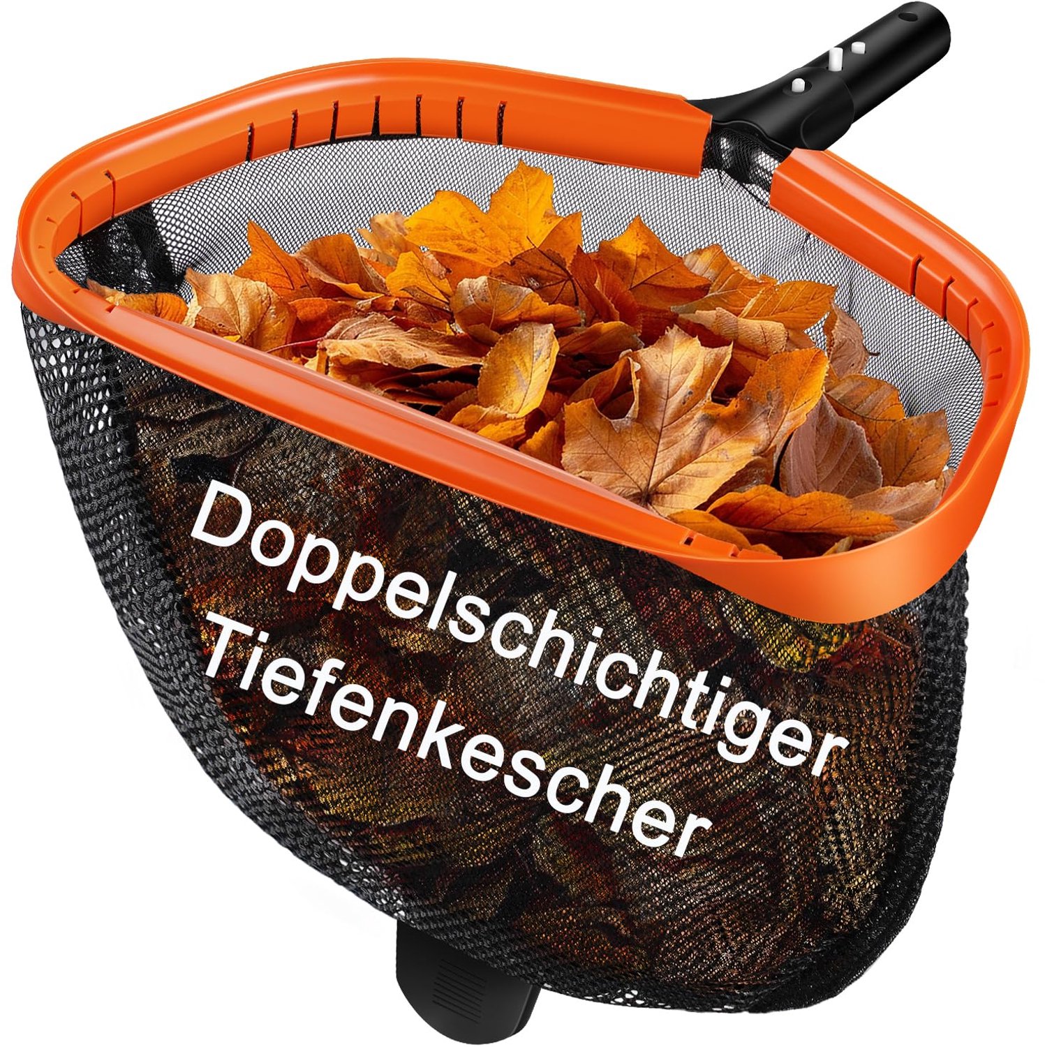 Famanu - Pool Schepnet - Effectieve reiniging van zwembadbladeren en insecten - Duurzaam met aluminium en metalen frame - Zilver 1 stuk