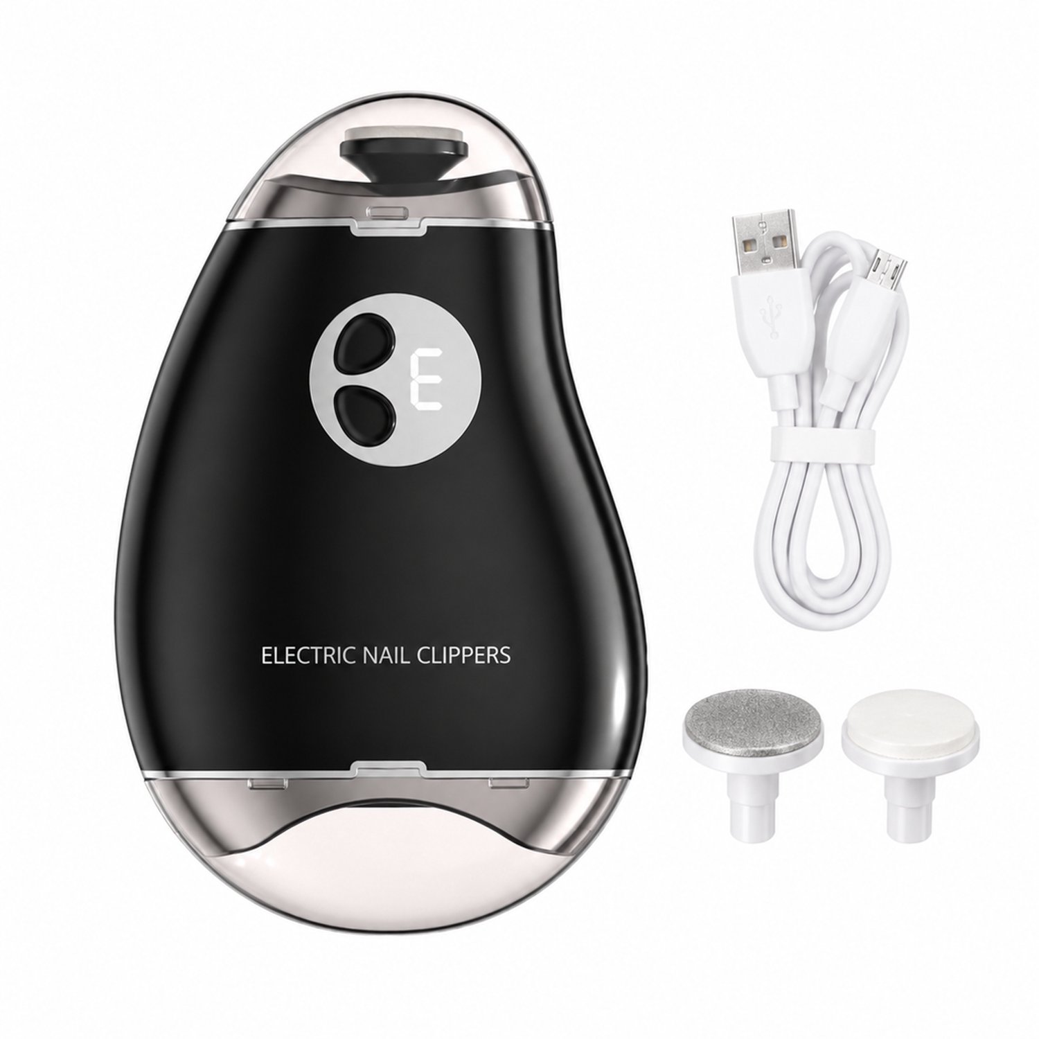 elektrische nagelknipper - met verlichting en nagelslijper - compact voor dagelijks thuisgebruik
