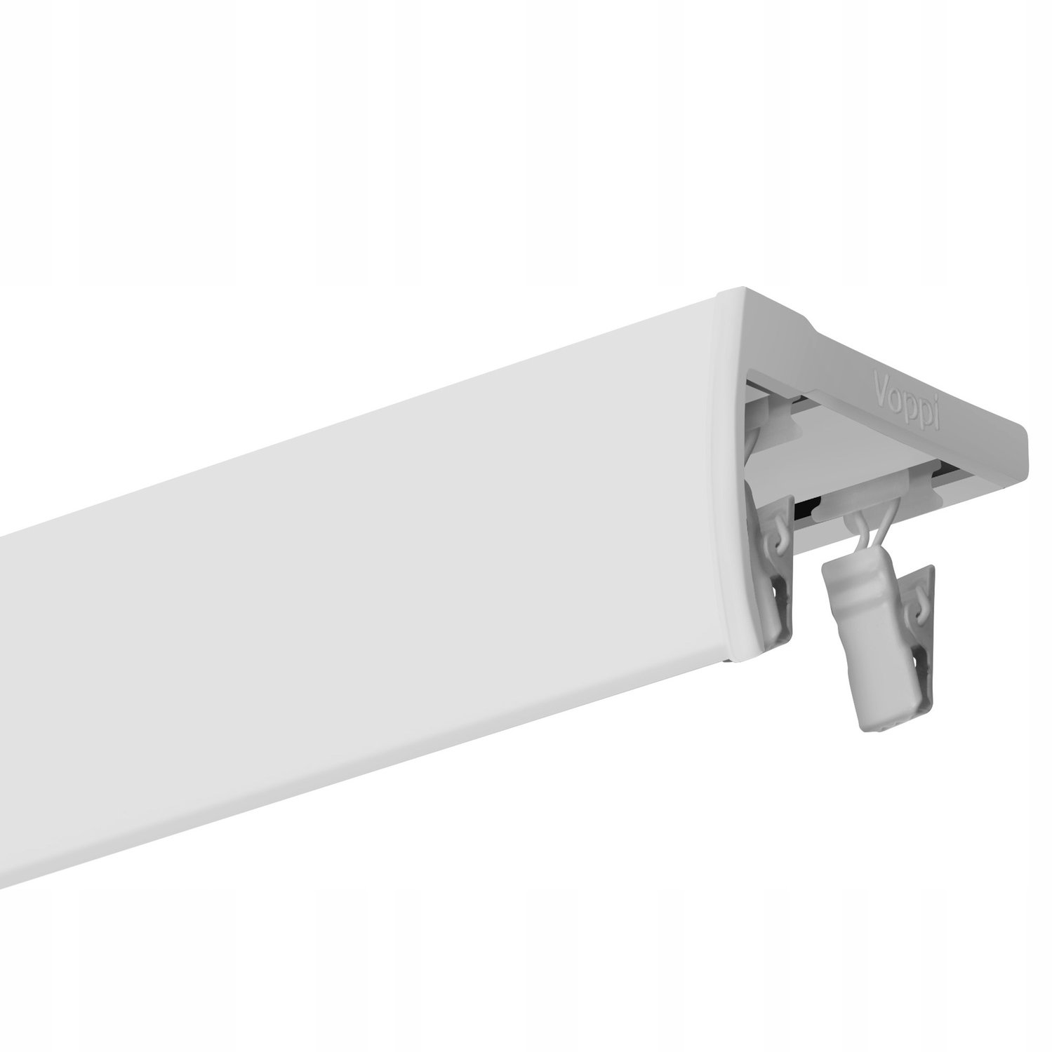 Dubbele Plafondgordijnrail 140cm Aluminium met Afdeklijst