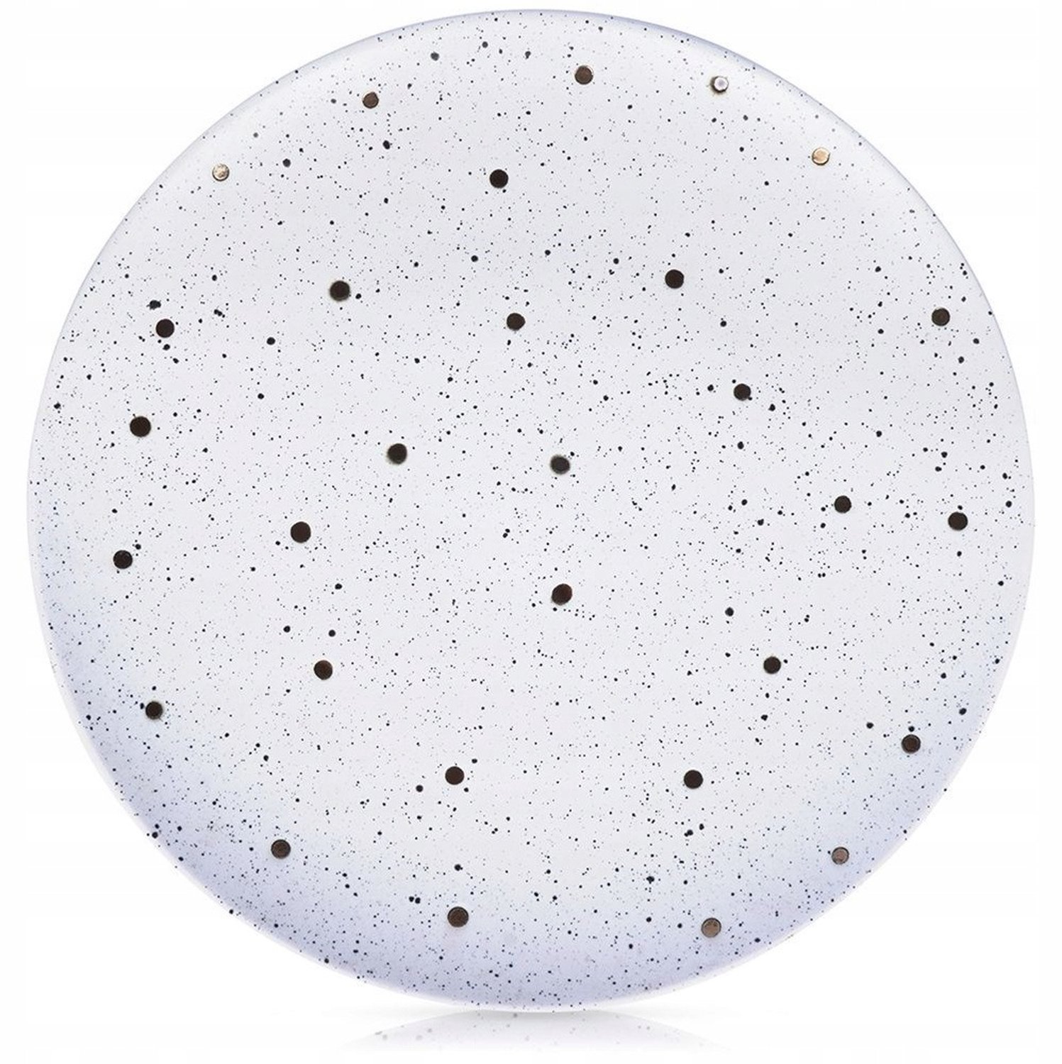 Keramische Dinerbord 26,5 cm Wit Zwart Goud Vaatwasserbestendig