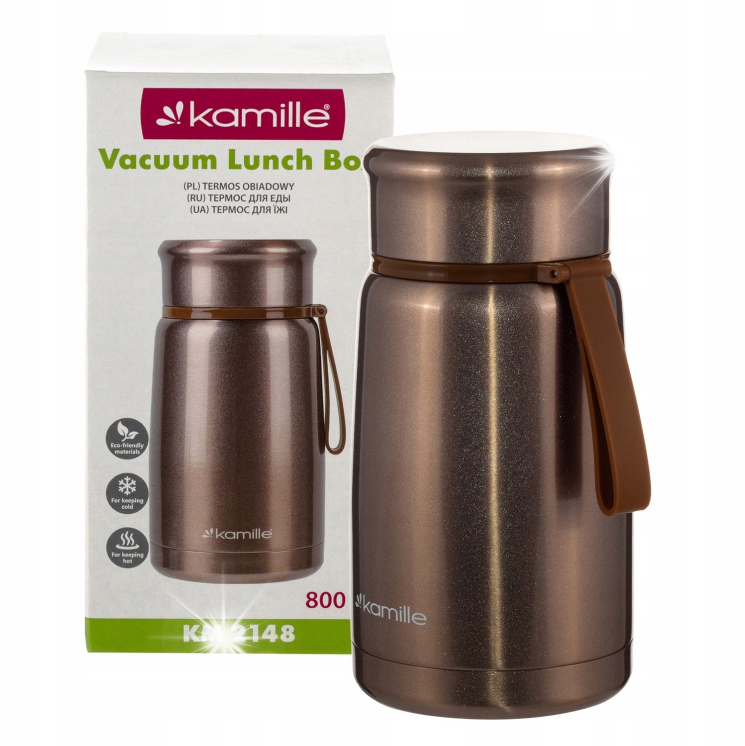 Kamille Thermos Maaltijd 0.8L RVS - Houdt Warmte 8-10 Uur