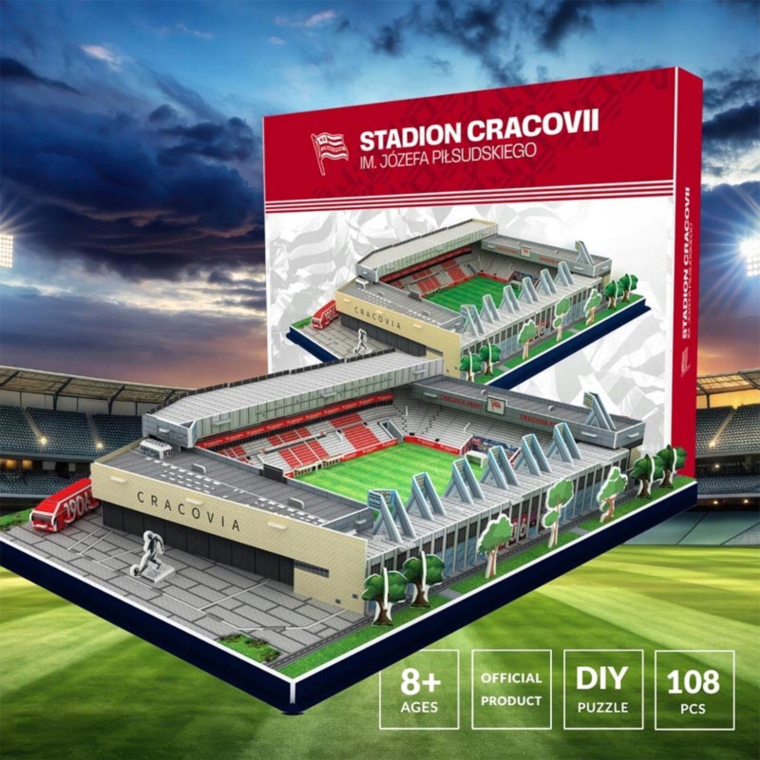 3D Stadion Puzzle - 108 Elementen, Gedetailleerd Model
