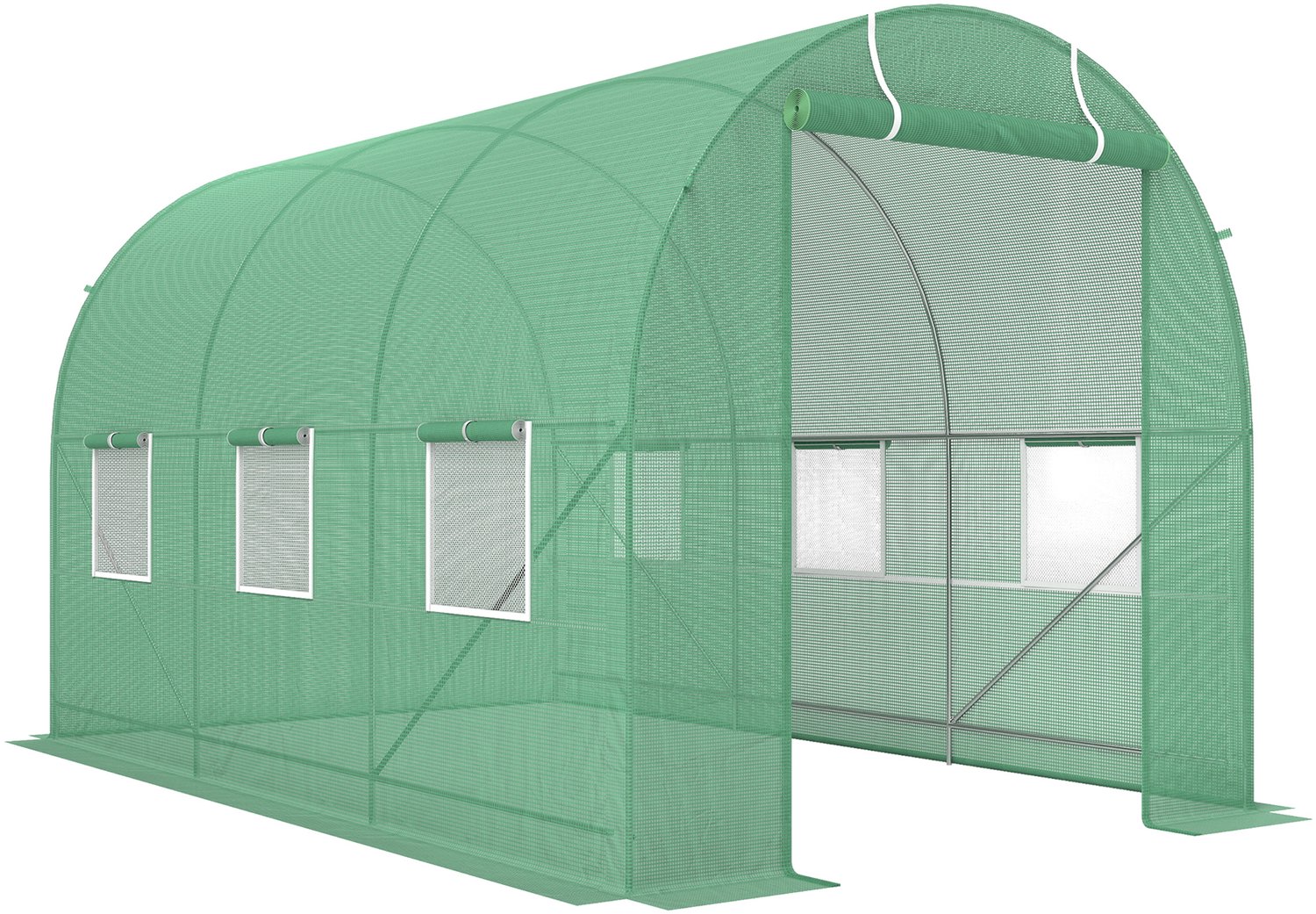 Sunona Foliekas - Met roldeur en 6 ventilatieramen - 350 x 200 x 200 cm - Groen