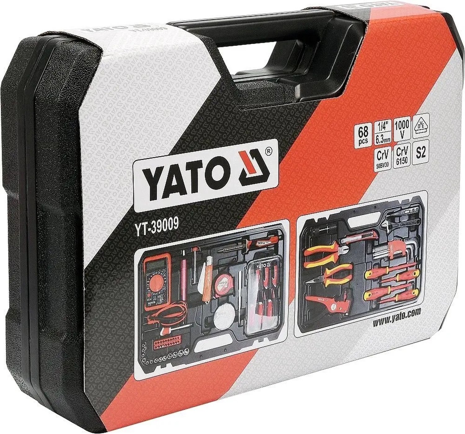 Yato Elektricien Gereedschapskist 68 Delen, 1000V Geïsoleerd