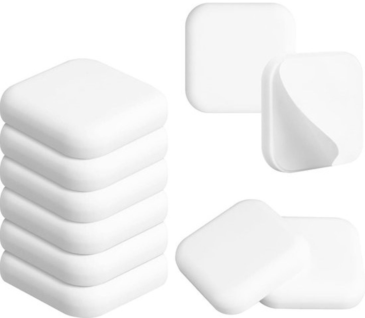Deurstopper - 10 stuks - Zelfklevend - 45 cm - Wit - Schokabsorberend - Siliconen - Voor muren en meubels