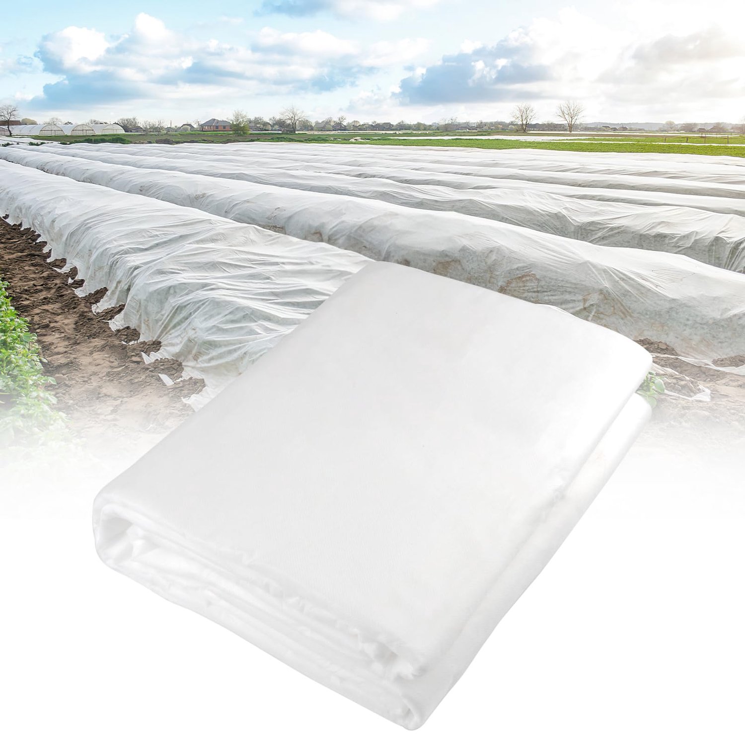 Famanu - Wintervlies voor Planten - Bescherming tegen vorst - Duurzaam vliesmateriaal - Wit 1 stuks