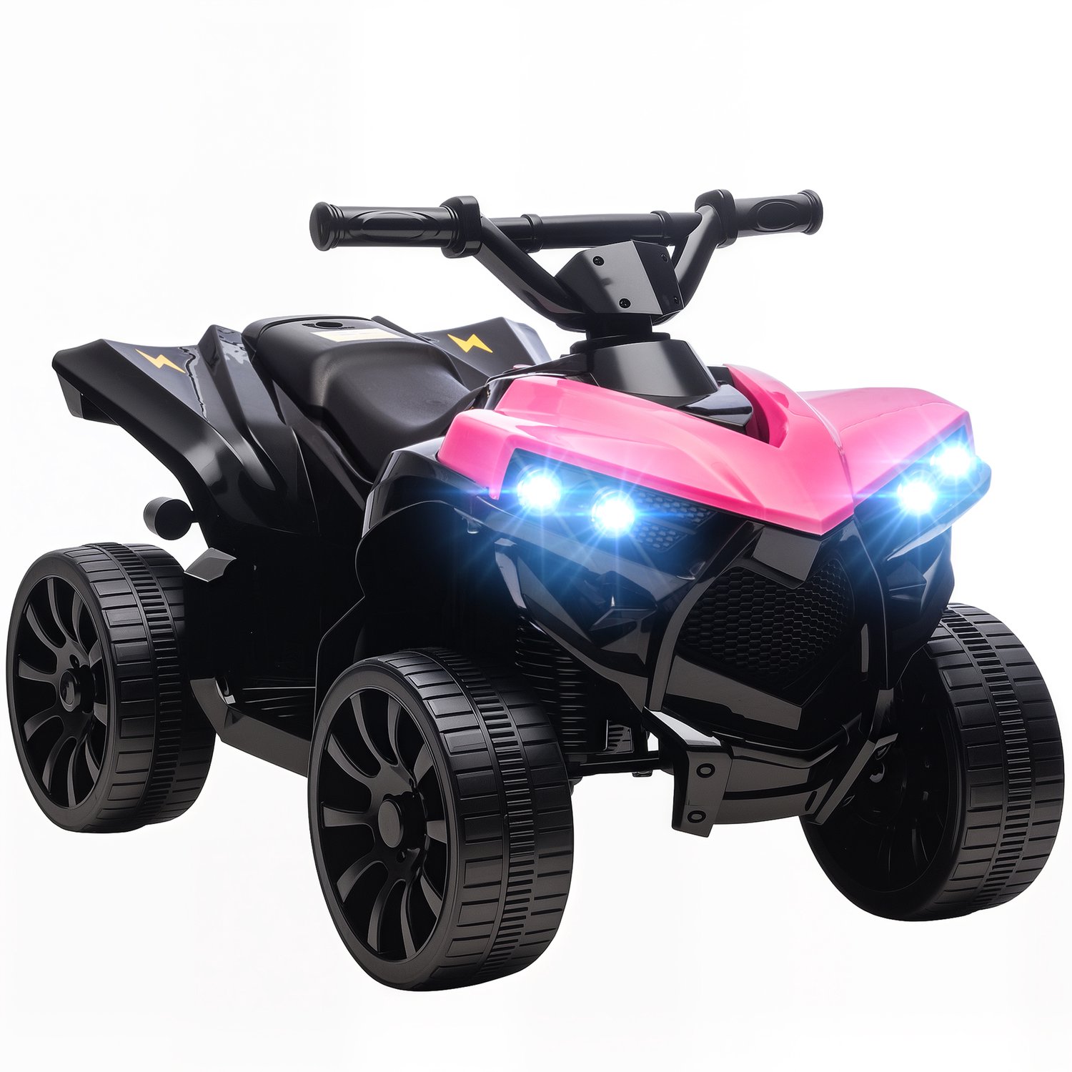 Playon Elektrische kinderquad - 6V - Met muziek en led-koplampen - Met vooruit- en achteruitfunctie - 70 x 42 x 45 cm - Roze