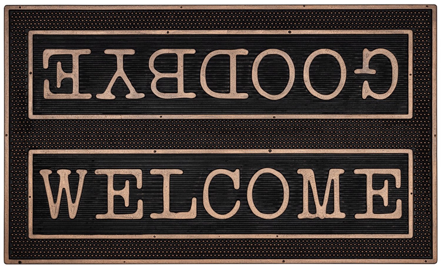 Hamat Diamo Welcome Goodbye 45 x 75 cm - Buitenmat - Deurmat Buiten - Rubber - 6 mm