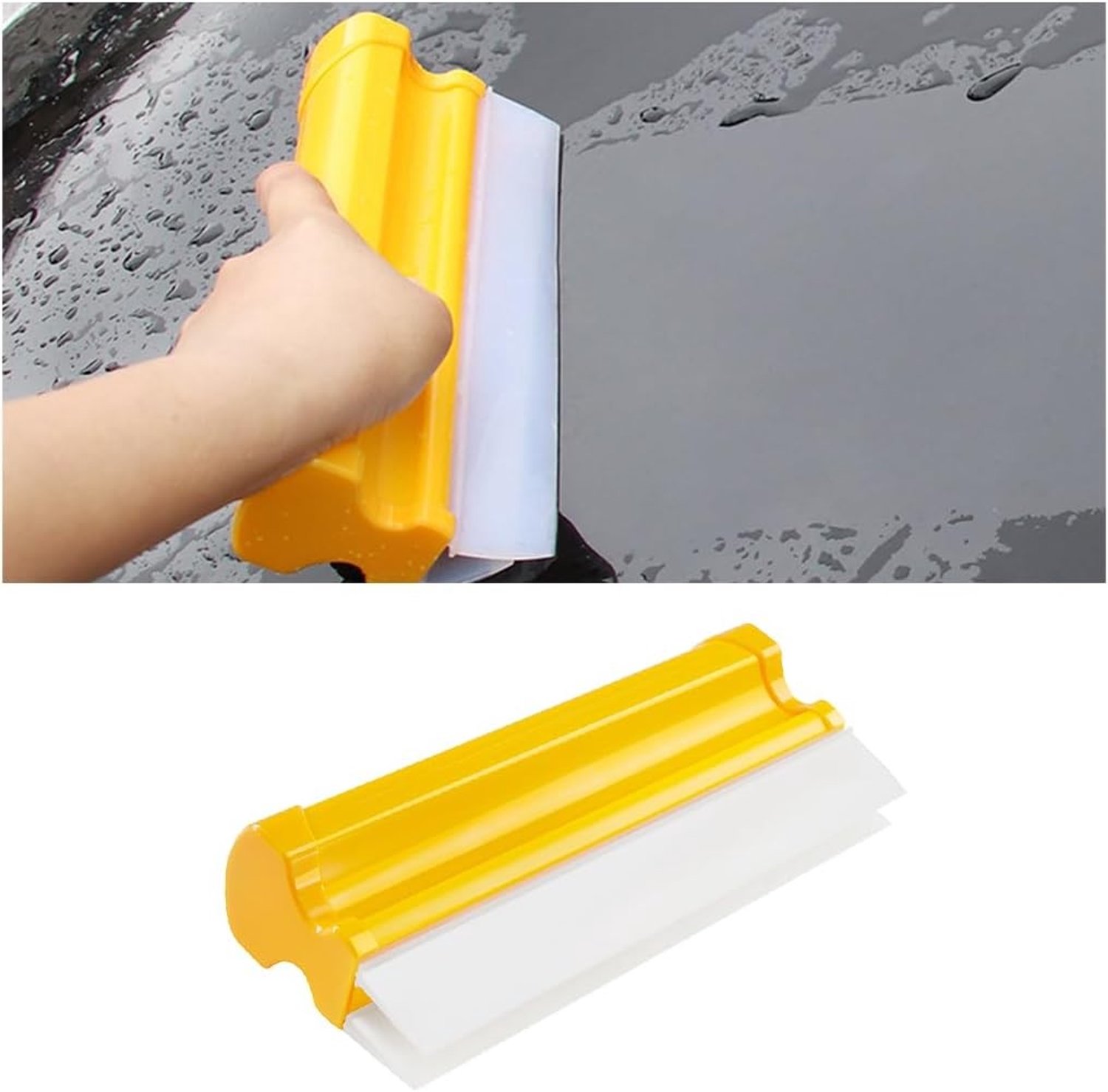 Universele Siliconen Auto Water Schraper - Professionele Ruitenwisser voor Streeploos Schoonmaken van Auto's, Glas en Lak (20cm)