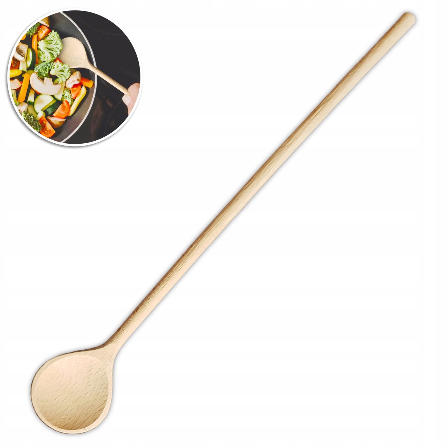 Lange Houten Lepel van Beukenhout - 35 cm