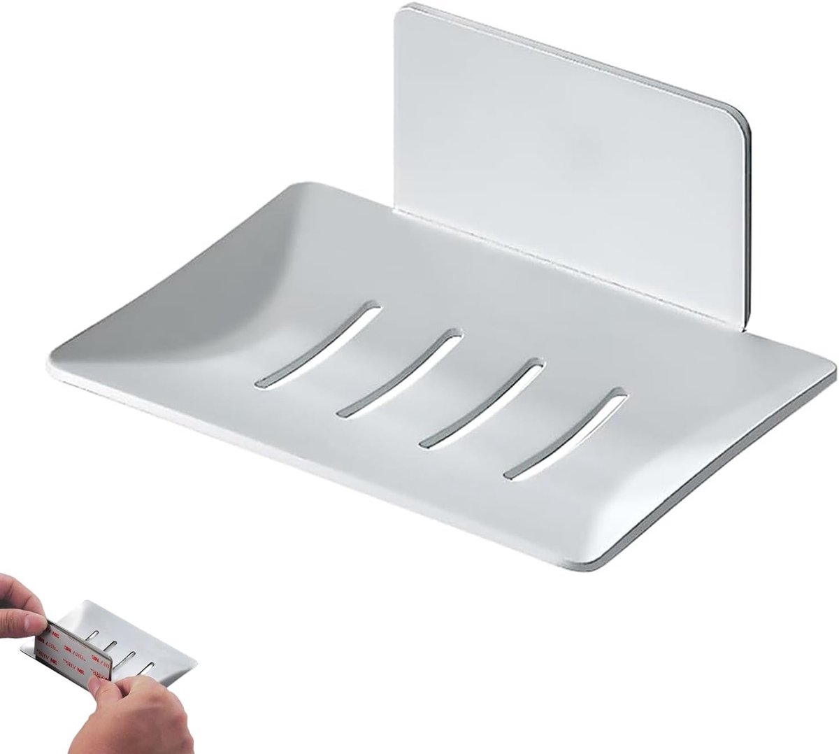 Roestvrijstalen zeepdispenser met 3M zelfklevend systeem, geen boren nodig, waterdicht en ideaal voor badkamer en keuken