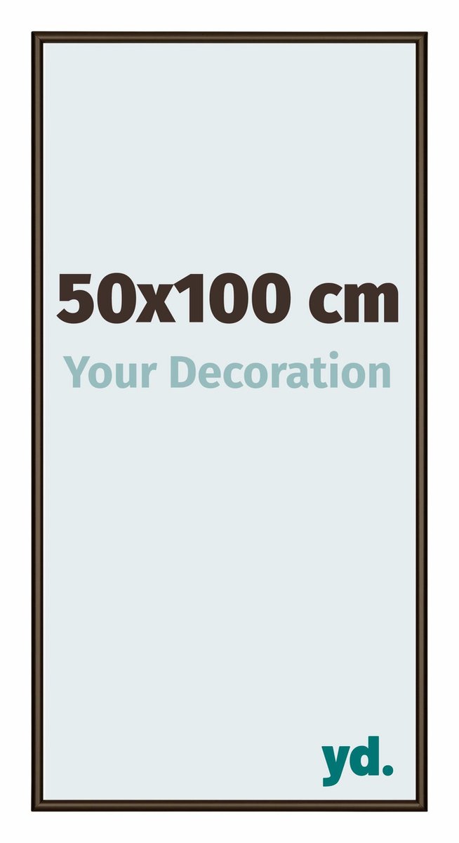 yd. Your Decoration - Fotolijst 50x100 cm - Aluminium - Walnoot Structuur - New York