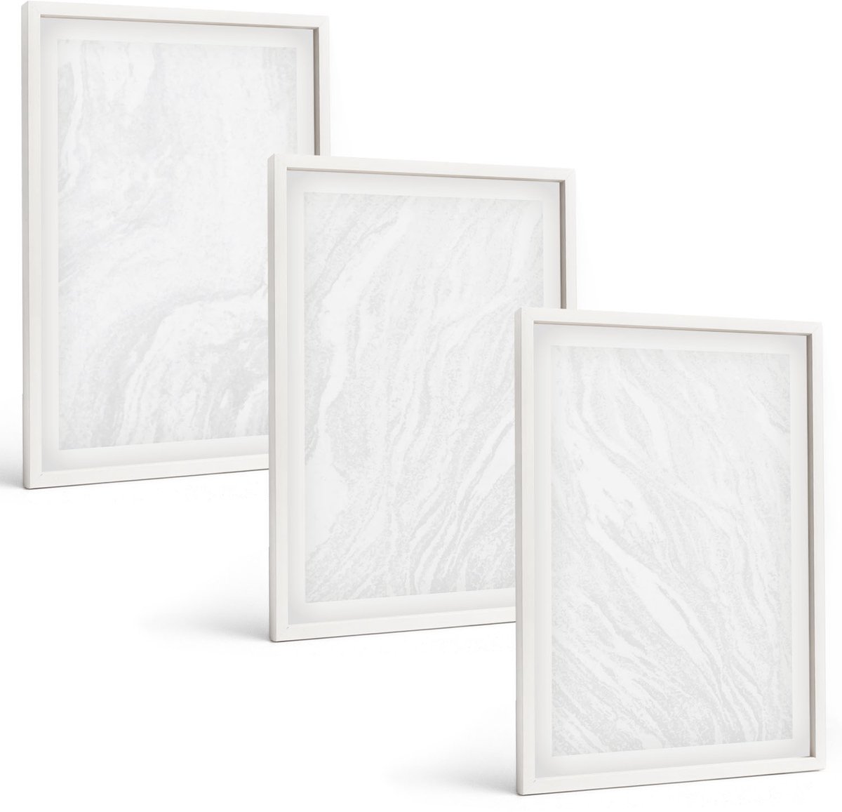 Coloray 3-Delige Schilderij Set - Elegante Lineaire Structuur Van Marmer. - 40 x 60 - Wanddecoratie - Muurdecoratie - Woonkamer - Stijlvolle Muurdecoratie