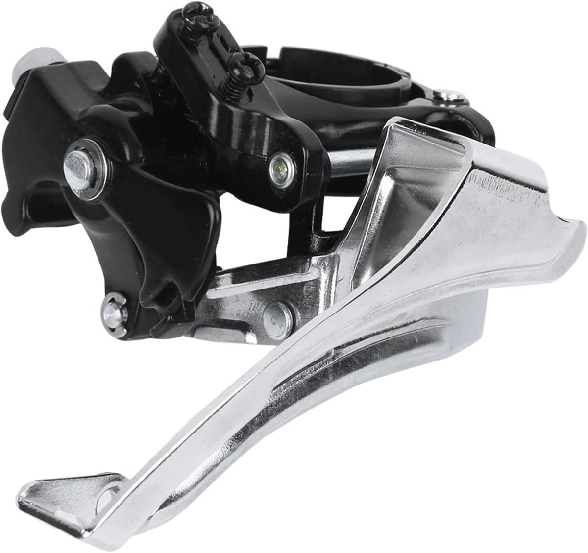 3 Speed Aluminium Fiets Voorderailleur, Past op 6/7/8/9/10/11 Speed Achterderailleur, Max 48T Kettingblad Vervangonderdeel voor Mountainbike en Racefiets
