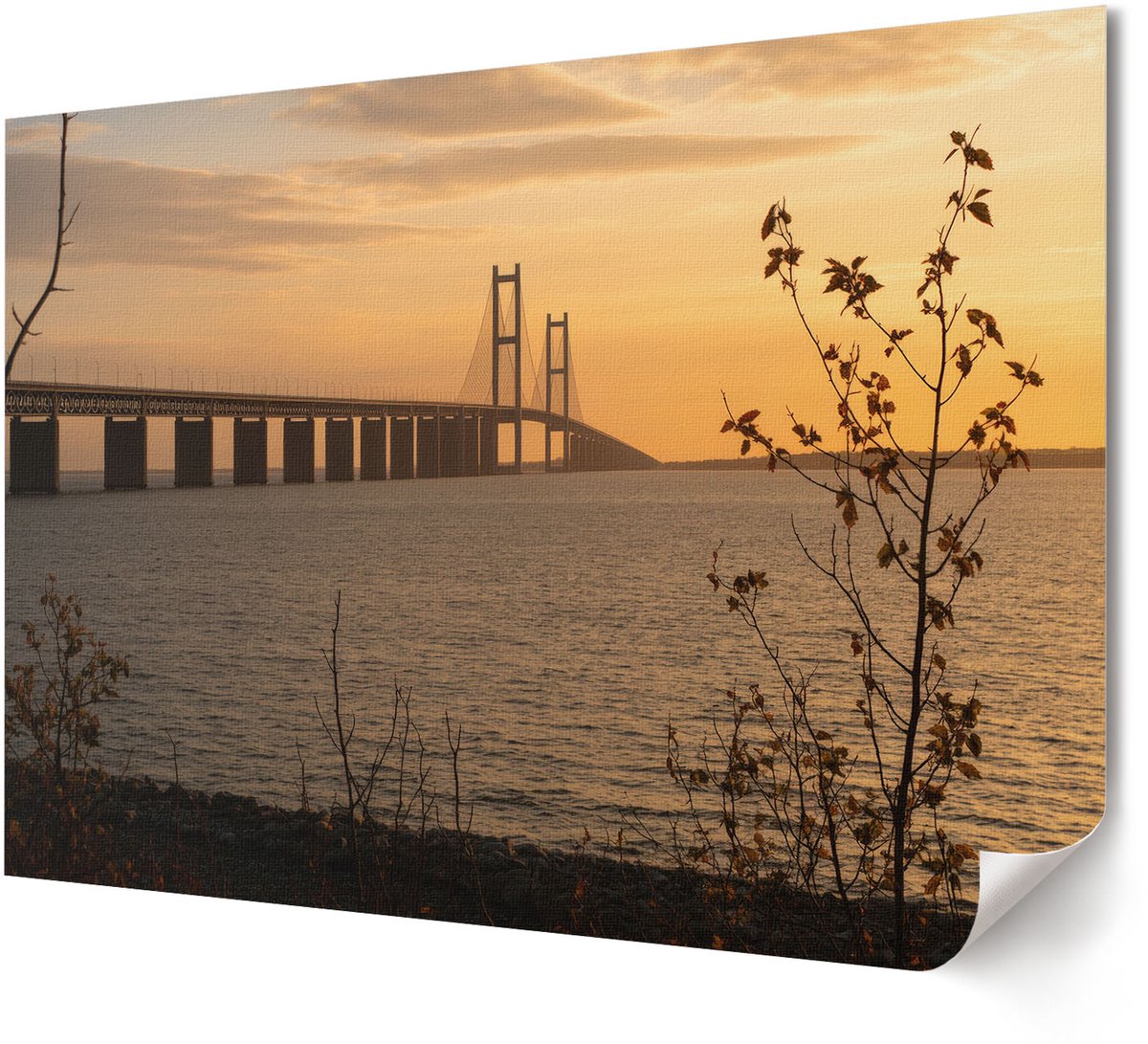 Coloray Polycanvas Wandposter - Een Vliegtuig Dat Opstijgt, Geel - A4 - Zwart-wit Kunst - Rechthoek - Wandkunstwerk - Slaapkamer - Industrieel