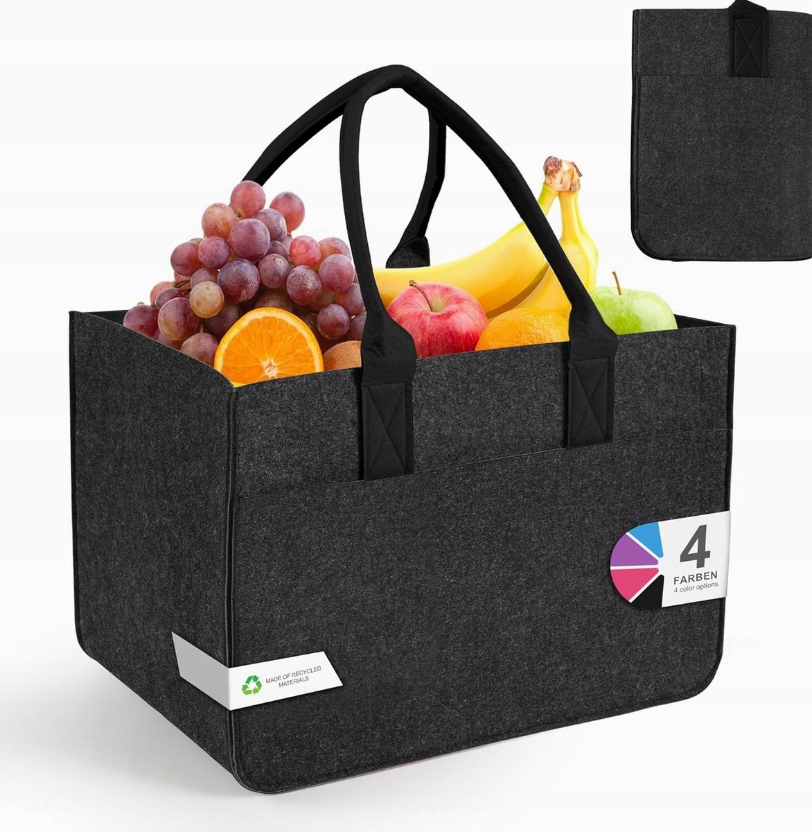 Grijze Filten Boodschappentas 30L - Duurzaam & Eco