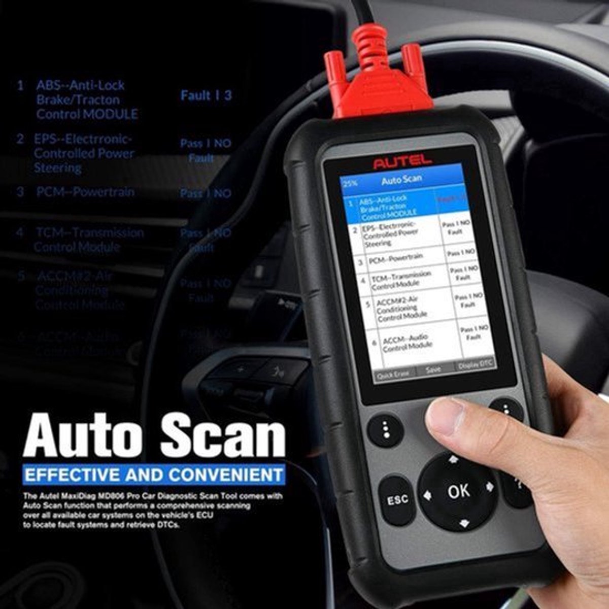 OBD2 Scanner – Autodiagnose Tool – Diagnoseapparaat – Foutcode Lezer – Uitleesapparaat – Volledige Systeemdiagnose – Onderhoudsfuncties Zoals Olie Reset & EPB