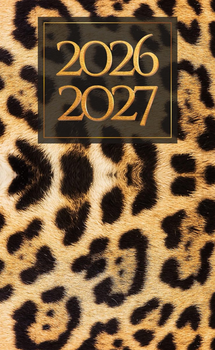 2026-2027: Pocket-Sized Monthly Calendar, 24 Month Organizer from January 2026 Until December 2027. Leopard Animal - ShopVlot