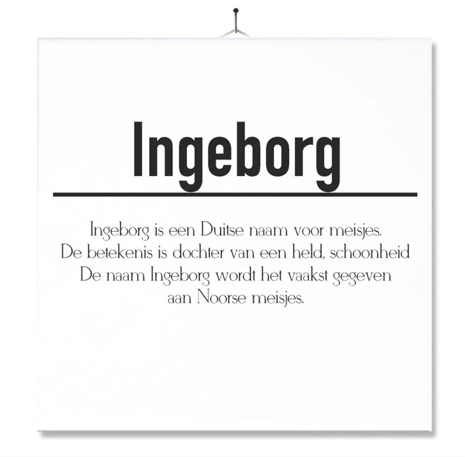 MC Living Tegel Met Opdruk | Betekenis | Kado | Cadeau | Met Naam - Ingeborg Multi-Color