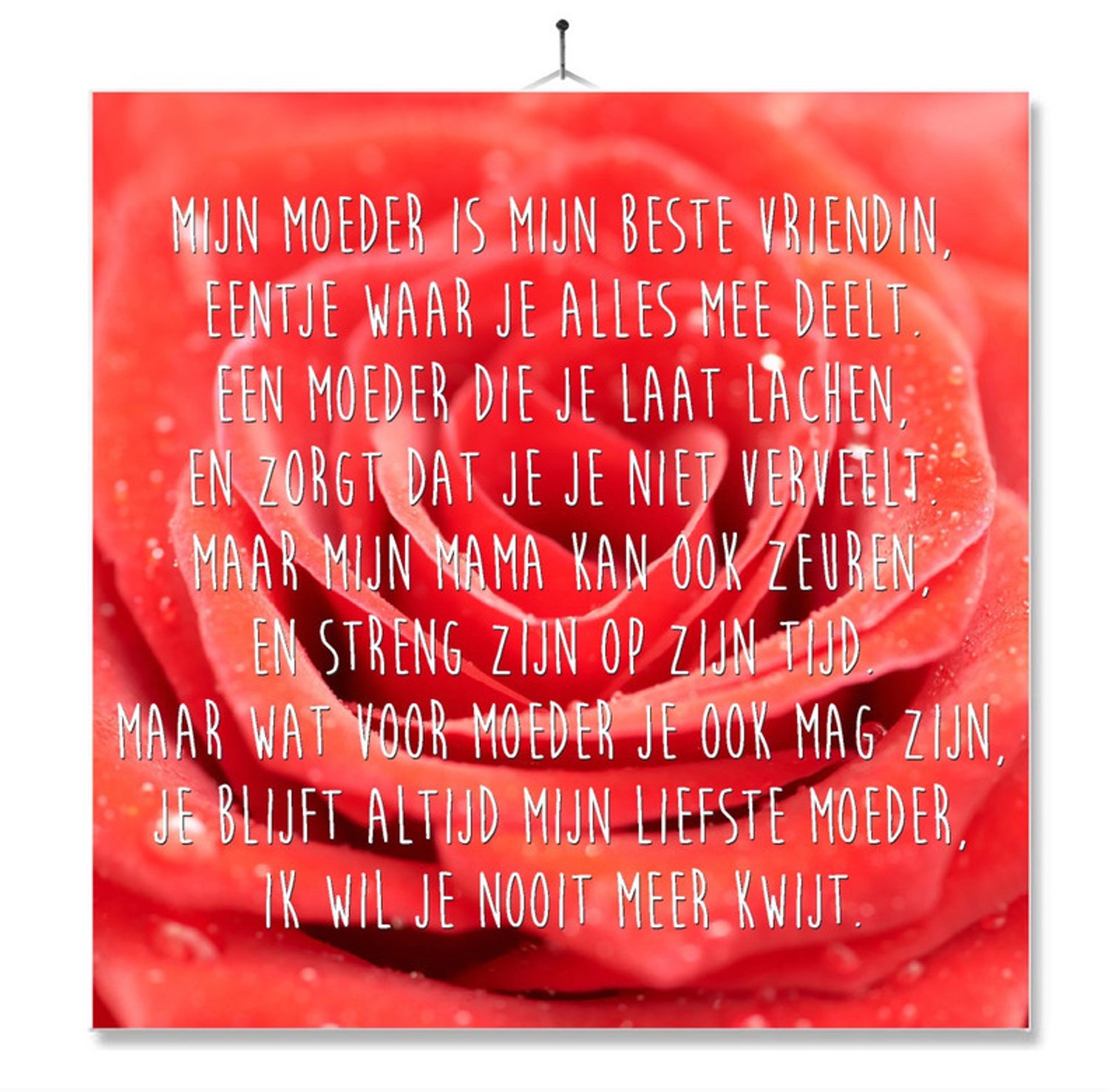 MC Living Tegel Met Opdruk | Kado | Cadeau | Moederdag | Mijn moeder is mijn beste vriendin Multi-Color