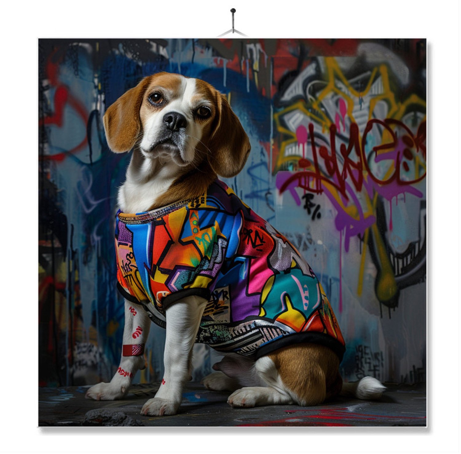 MC Living Tegel Met Opdruk | Geschenk | Dier | Graffiti | Beagle Ontwerp 2