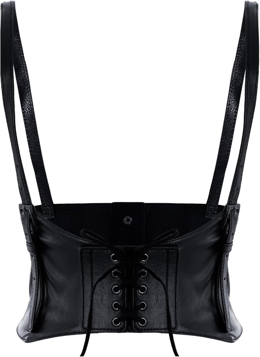 Faux Leather Tailleband voor Dames - Verstelbare Corsetriem voor Kostuums, Feestkleding en Carnaval