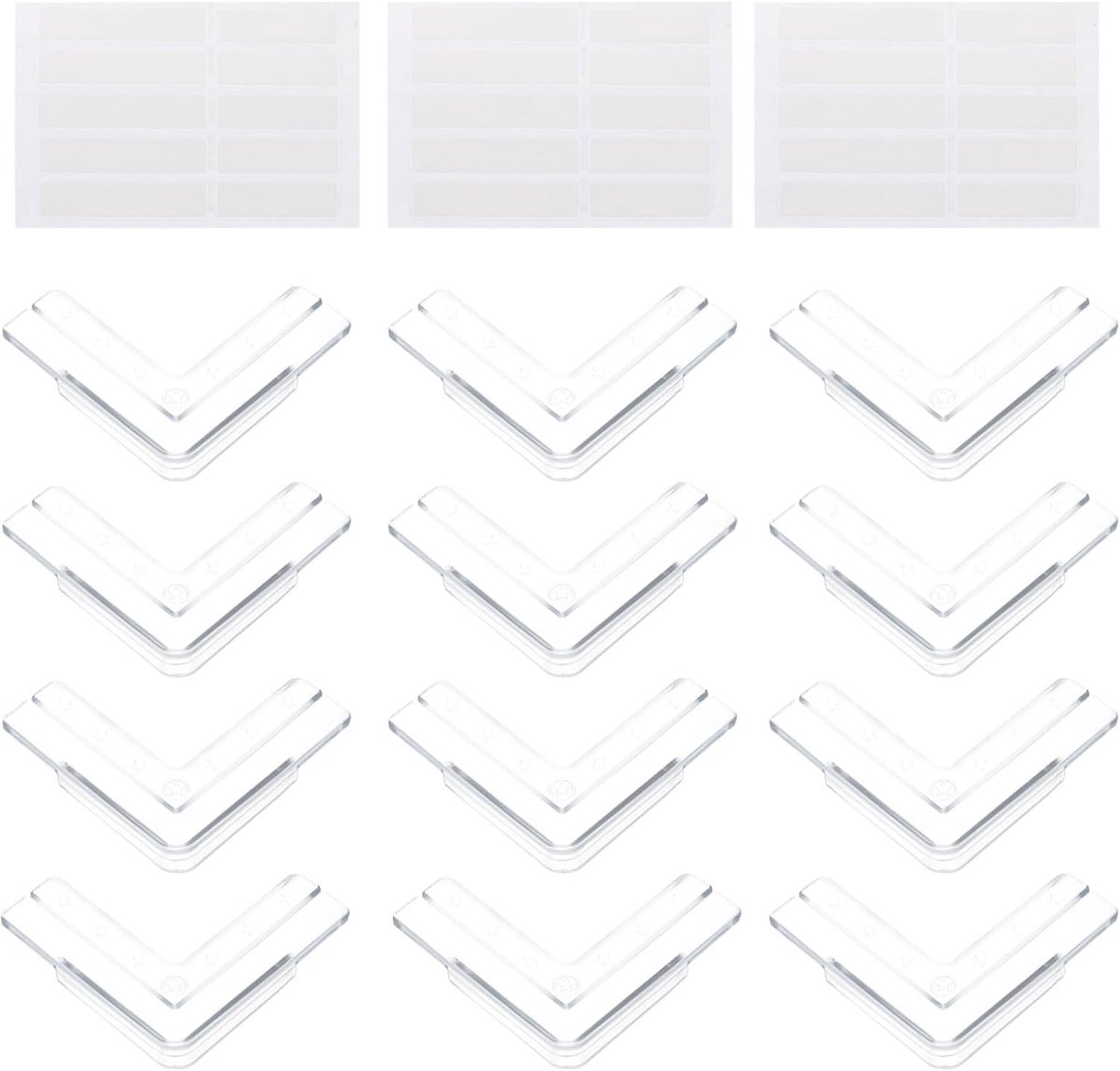 Pack van 12 Hoekbeschermers voor Raam en Bureau - Kindvriendelijke Bescherming voor Tafel en Studieplek - Aluminium en PVC in Wit