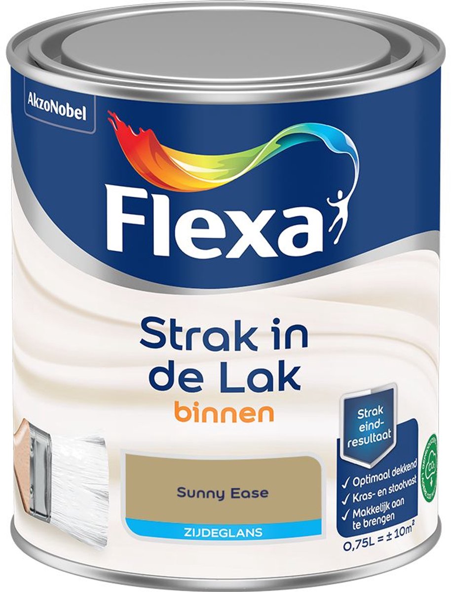 Flexa - Strak In De Lak Binnenlak Zijdeglans - Sunny Ease - 750 Ml - Kleur Van Het Jaar 2027