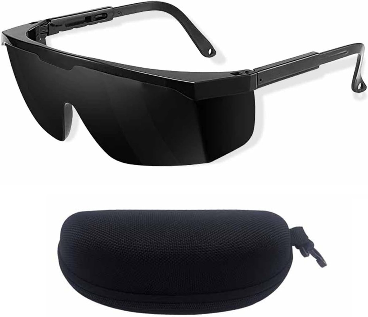 Veiligheidsbril met opbergcase, UV-bescherming, anti-glare functie voor laserbehandelingen, haarverwijdering en graveren