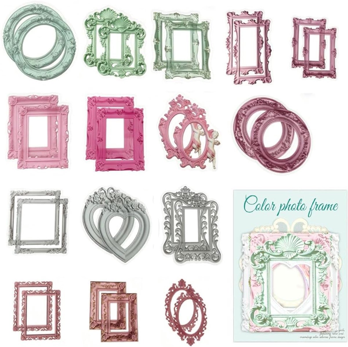 Raamkozijnen, 30 stuks, voor scrapbooking, dagboek, planner, album, dagboek, notitieboek, doe-het-zelf decoratie