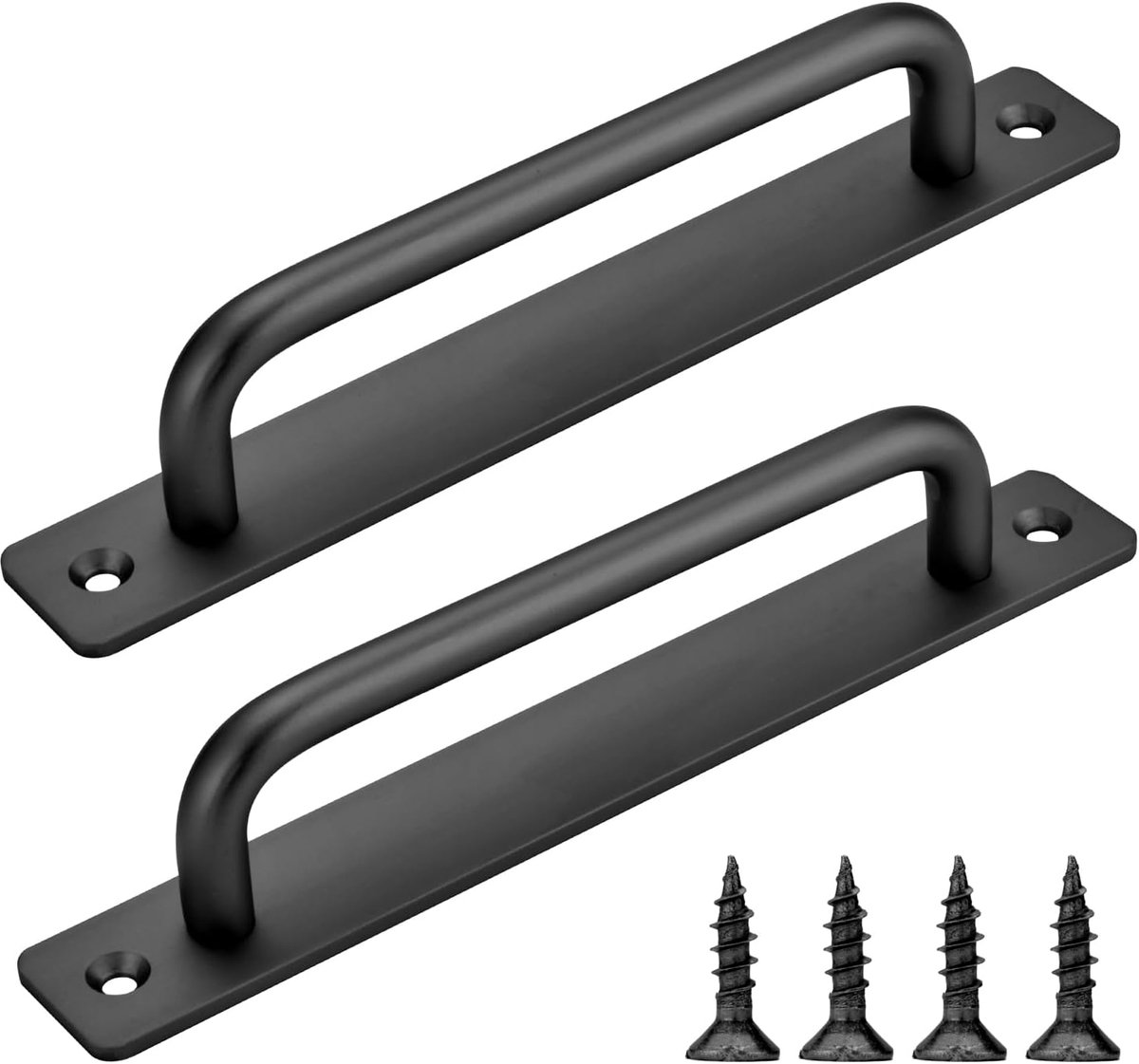 2 PCS Zwarte Deurgreep, Schuifdeur Handgreep, Aluminium Legerings Schuur Kast deur Trek Handgrepen Moderne Keuken Handgrepen Schuur Handgrepen voor Kast Schuur lade Kledingkast 18 cm Zwart