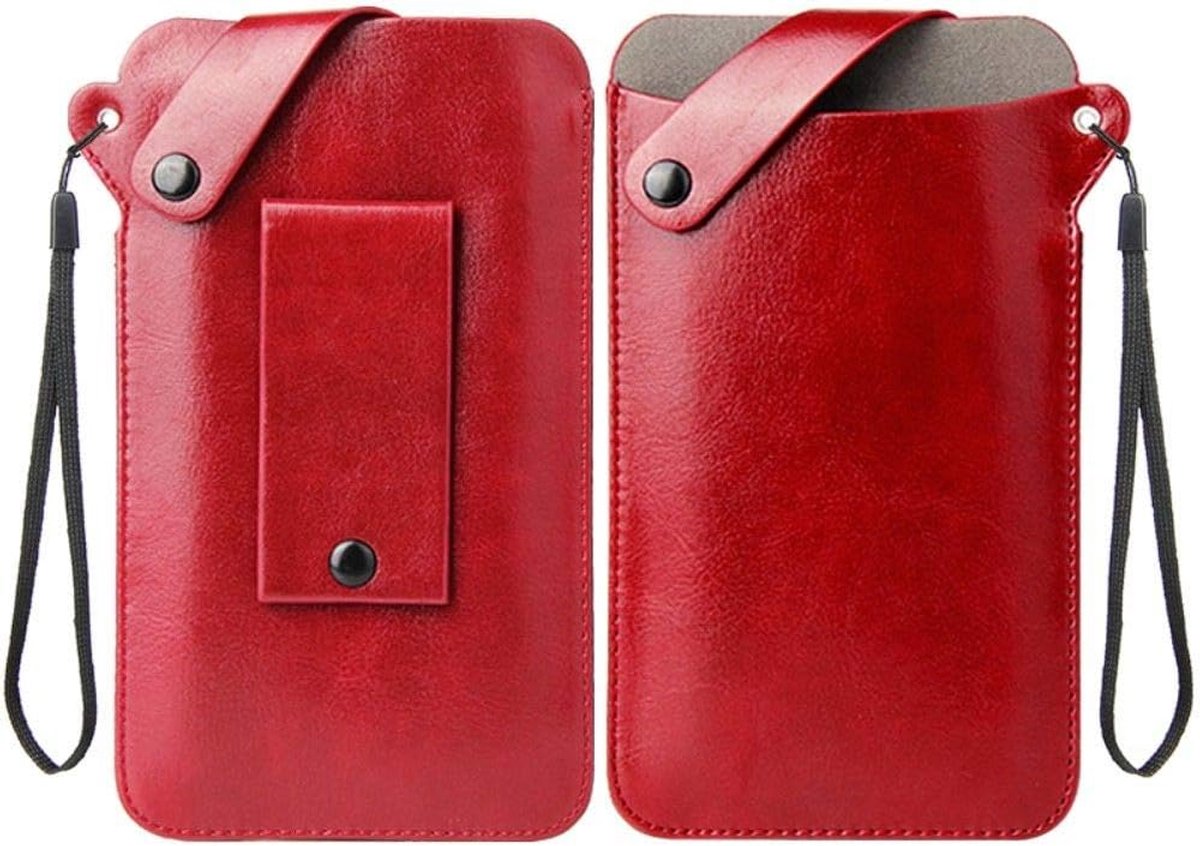 Ultra Lichtgewicht Riem Case met Snap Bevestiging voor Meizu m3s Y685M (Meizu Meilan 3s) - Rood