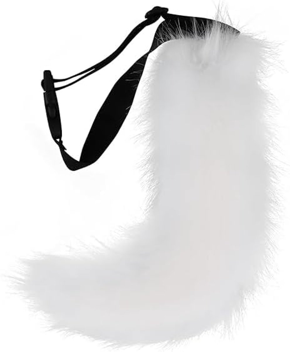 50 cm Cosplay Verstelbare harige vossenstaart kostuum, Halloween Kerstmis pluizige kattenstaart