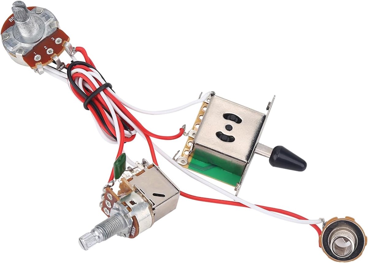 Elektrische 2 Humbucker Kabelboom, 2 Humbucker Kabelboom Push-pull Gitaar Kabelboomset Elektrische Gitaar Metalen Kabelboom Voorbekabelde Set 3-weg