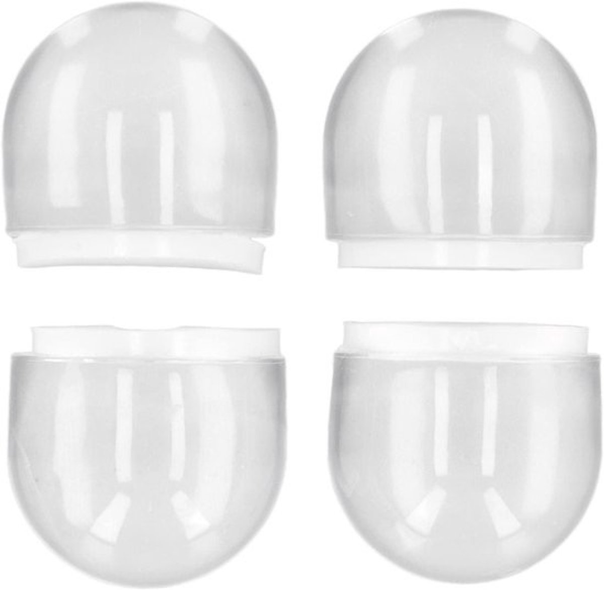 Allecto Plus - Transparante deurstopper set van 4 stuks | Geluidsdempende acryl buffers voor vloer | Deurbuffer voor slaapkamer en badkamer