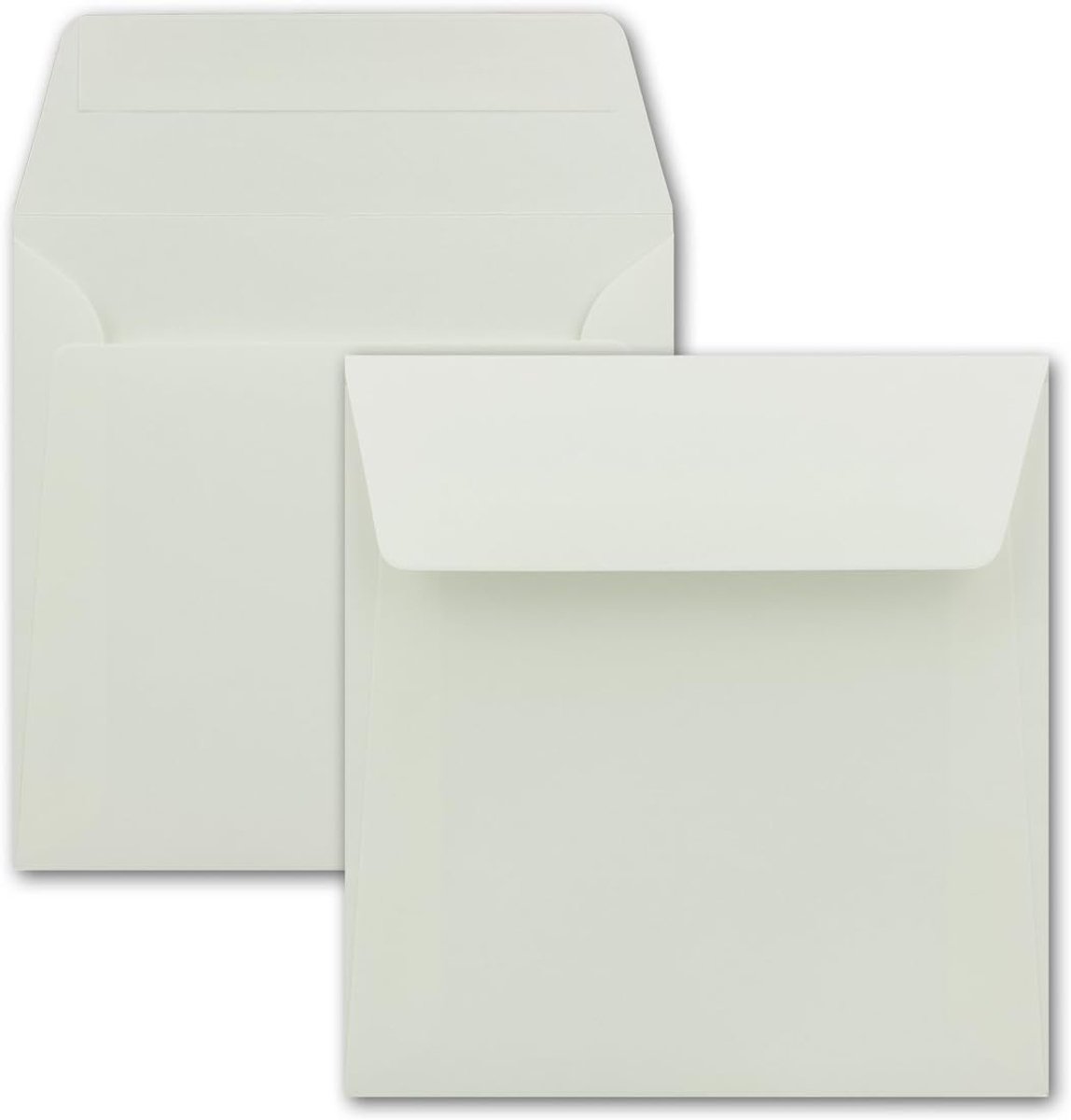 75 enveloppen in crème - vierkante enveloppen 16 x 16 cm - sterke kwaliteit - 120 gram/m² - zelfklevend - zonder venster