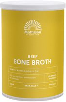 Mattisson - Runder Botten Bouillon - Beef Bone Broth - Bottenbouillon Rijk aan Eiwitten, Mineralen, Aminozuren & Collageen - 250 Gram