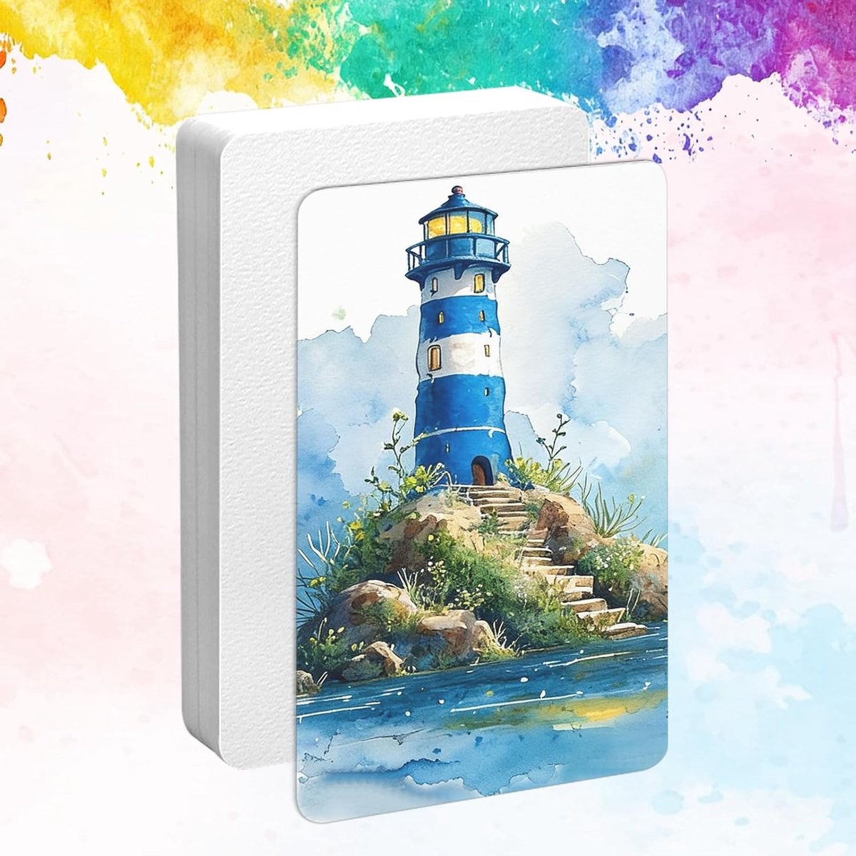 Watercolor Postcards van 300g katoen - 50 Stuks Witte Ansichtenkaarten voor Creatieve Projecten en Kunstwerken