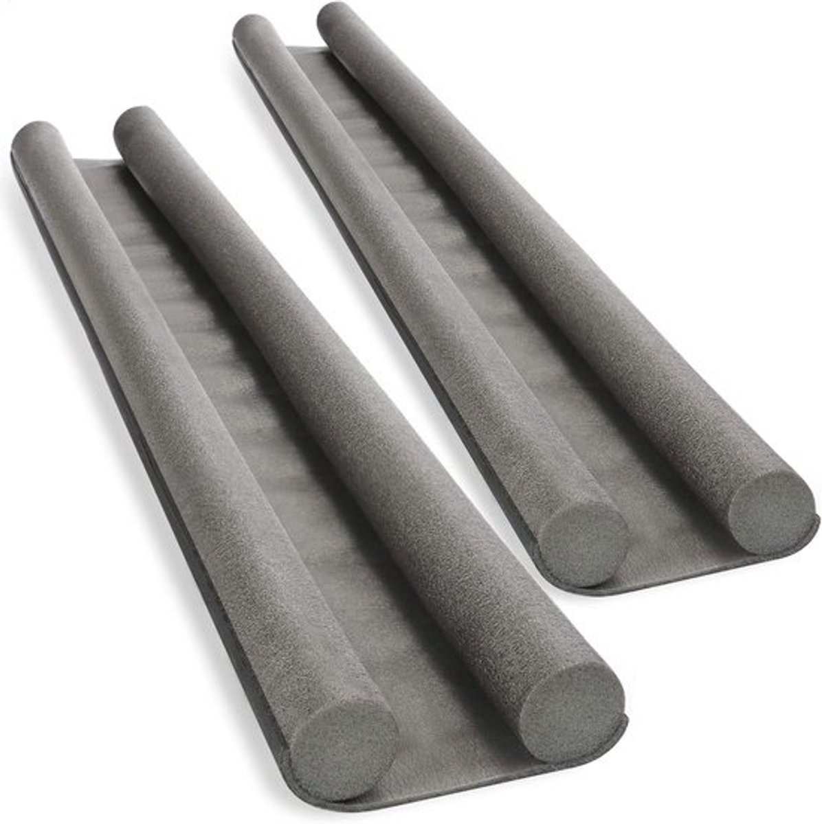 Tochtstopper Deur - Dubbele Afdichting - Tochtwerend Werken - Zonder Boren Monteren - 86 Cm Lengte - Grijs