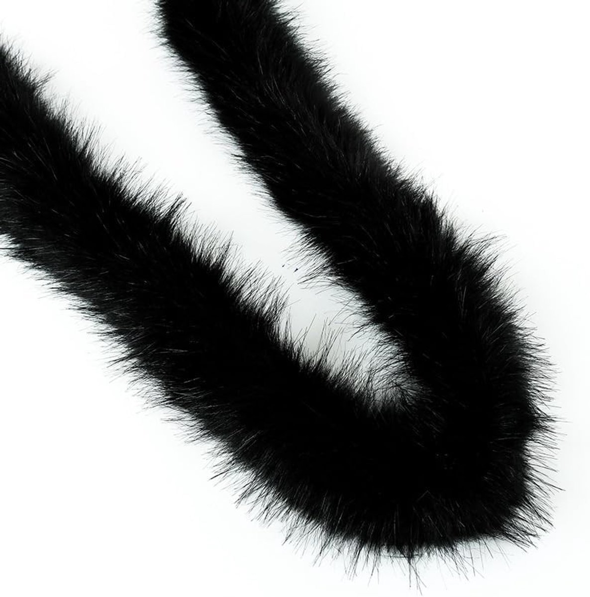 Decoratieve Pluche Band van 5M en 8cm Breed voor DIY Creaties, Cadeauversiering en Kledingdecoratie in Zwart