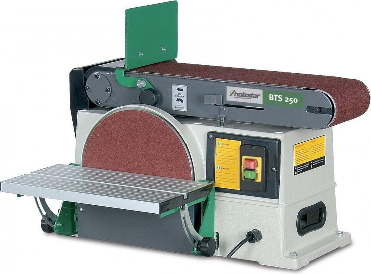 Band en schijfschuurmachine 150x1220 mm dia. 250 mm 0,8 kW 230V Holzstar BTS250