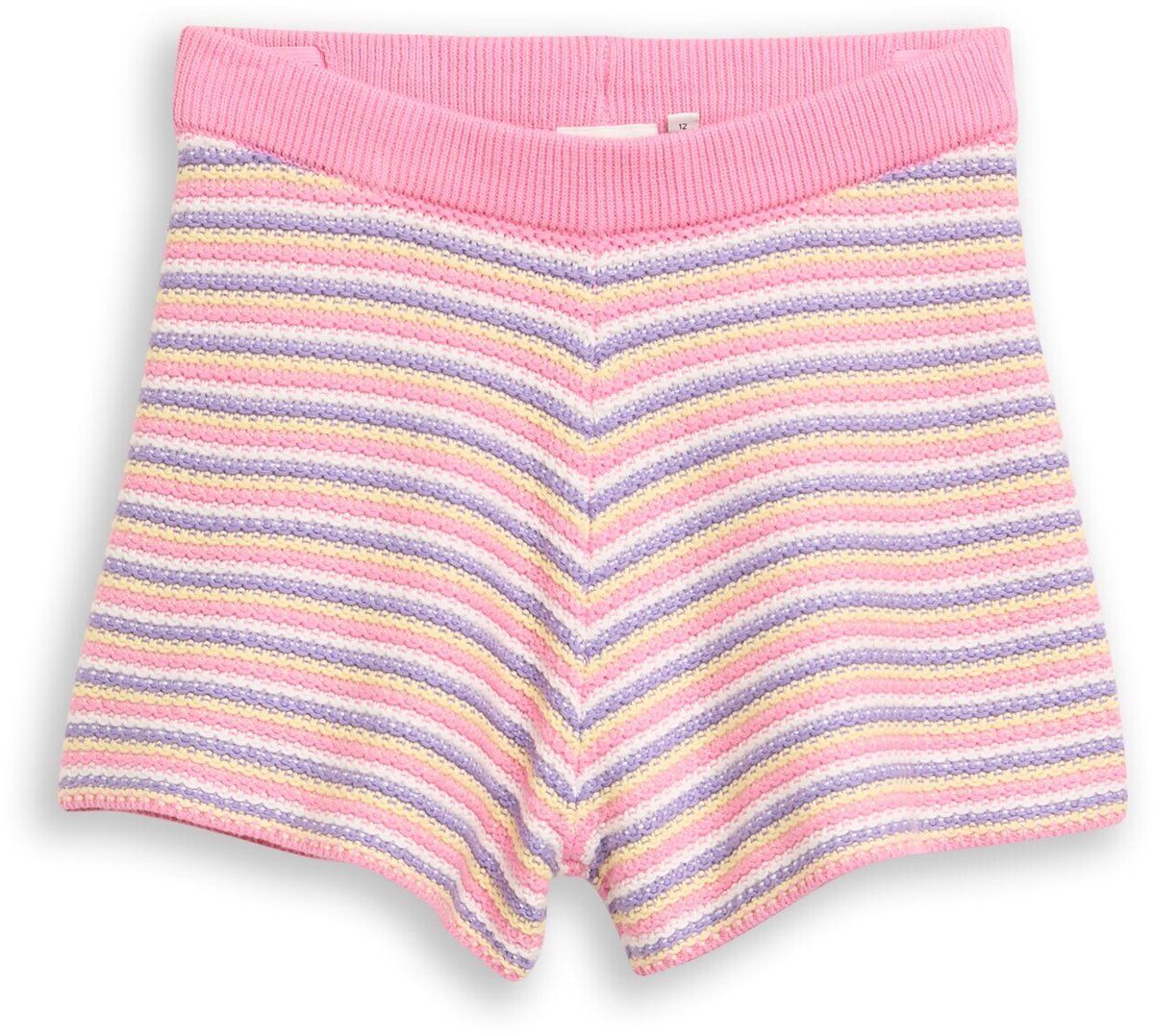 Tom Tailor - Shorts in gehaakte look - Maat 158 - multicolor knitted stripe