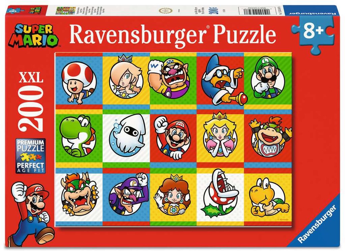 Ravensburger Super Mario Character Collection Puzzel 200 XXL Stukjes | Nintendo Super Mario Kinderpuzzel vanaf 8 Jaar