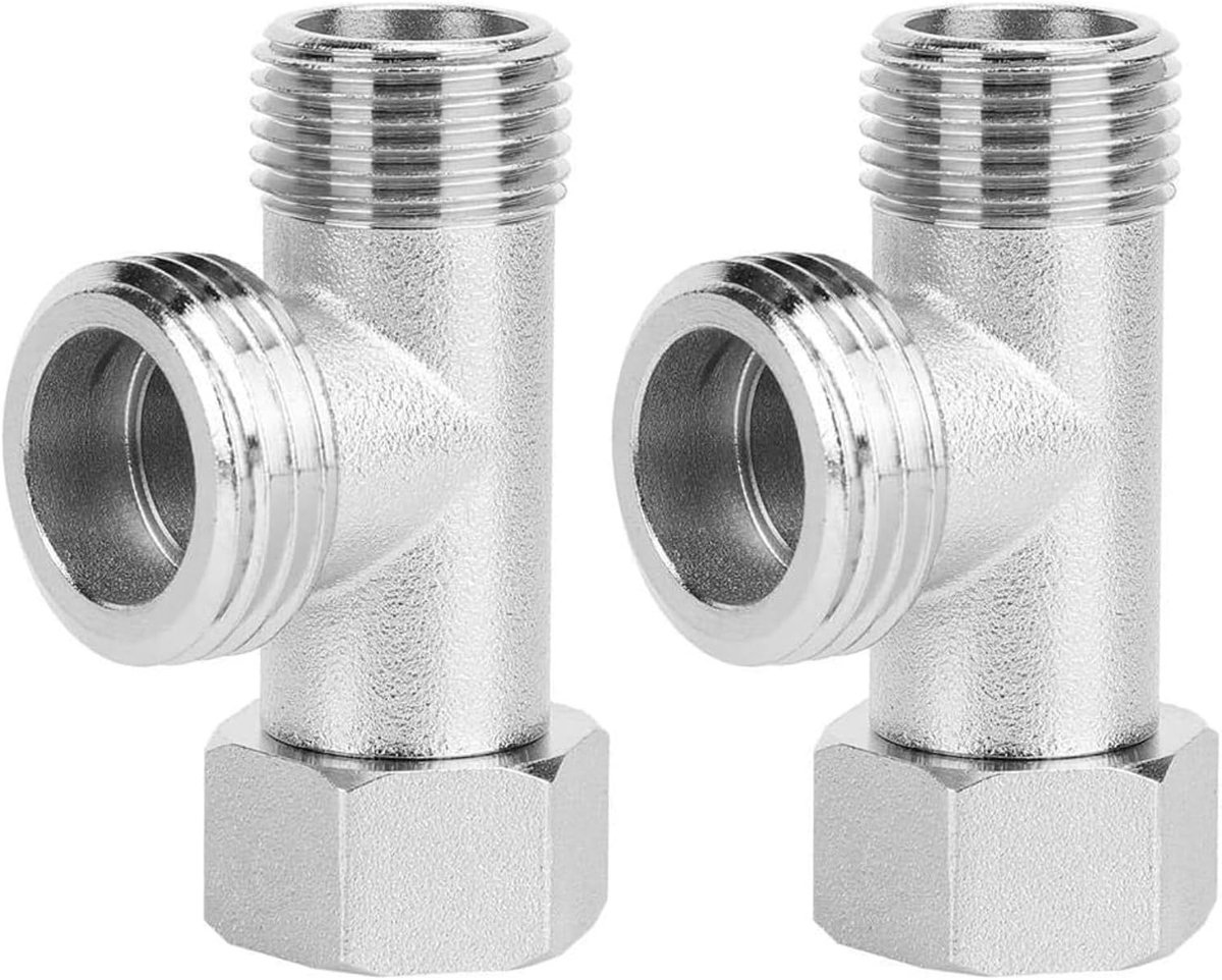 3-weg aansluitingsventiel voor toilet, adapter voor spoelventiel, 2-delige set voor efficiënt waterbeheer