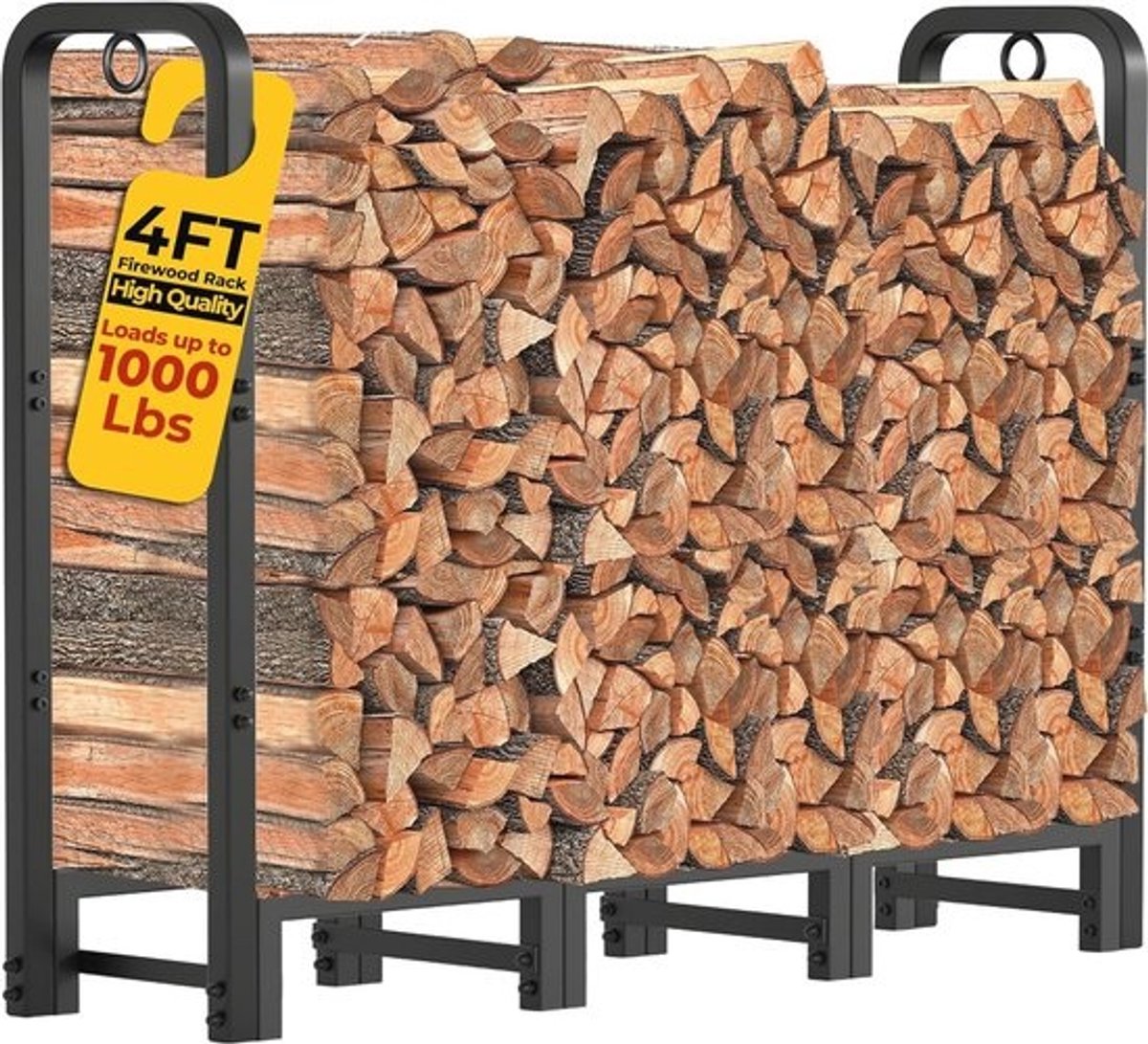 Outdoor Hout Rack voor Open Haard en Vuurplaats - 4ft