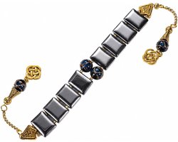 1 stuk Terahertz Square Bead Komboloi Zaza Worry Beads voor mannen, hematiet-look Tasbih auto achteruitkijkspiegel hanger, Turks design, geschenkdoos voor Ramadan Eid verjaardag