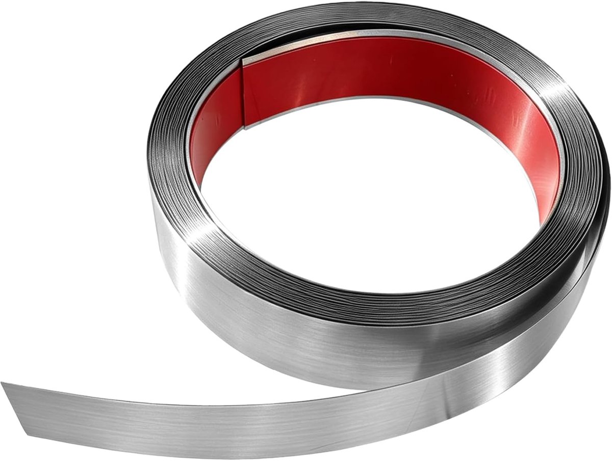 Wandlijst van roestvrij staal, 5 m × 30 mm, platte band
